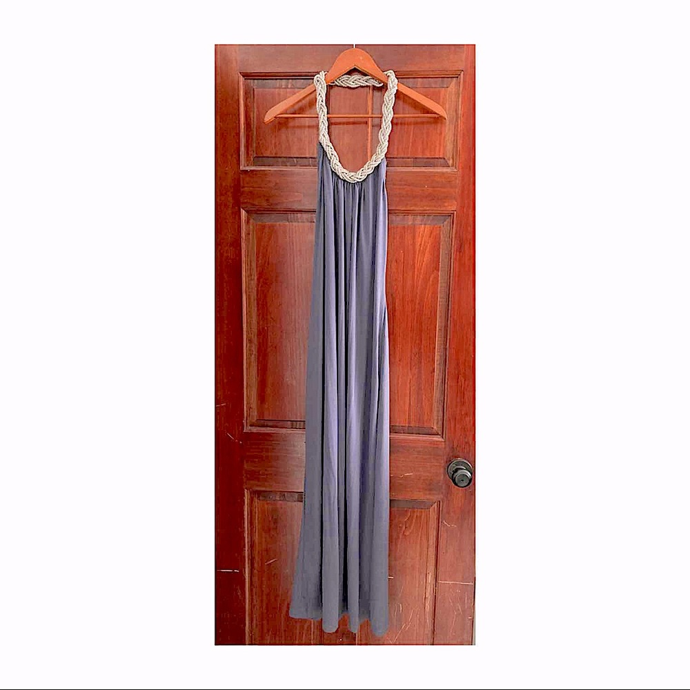 Beaded neck maxi dress